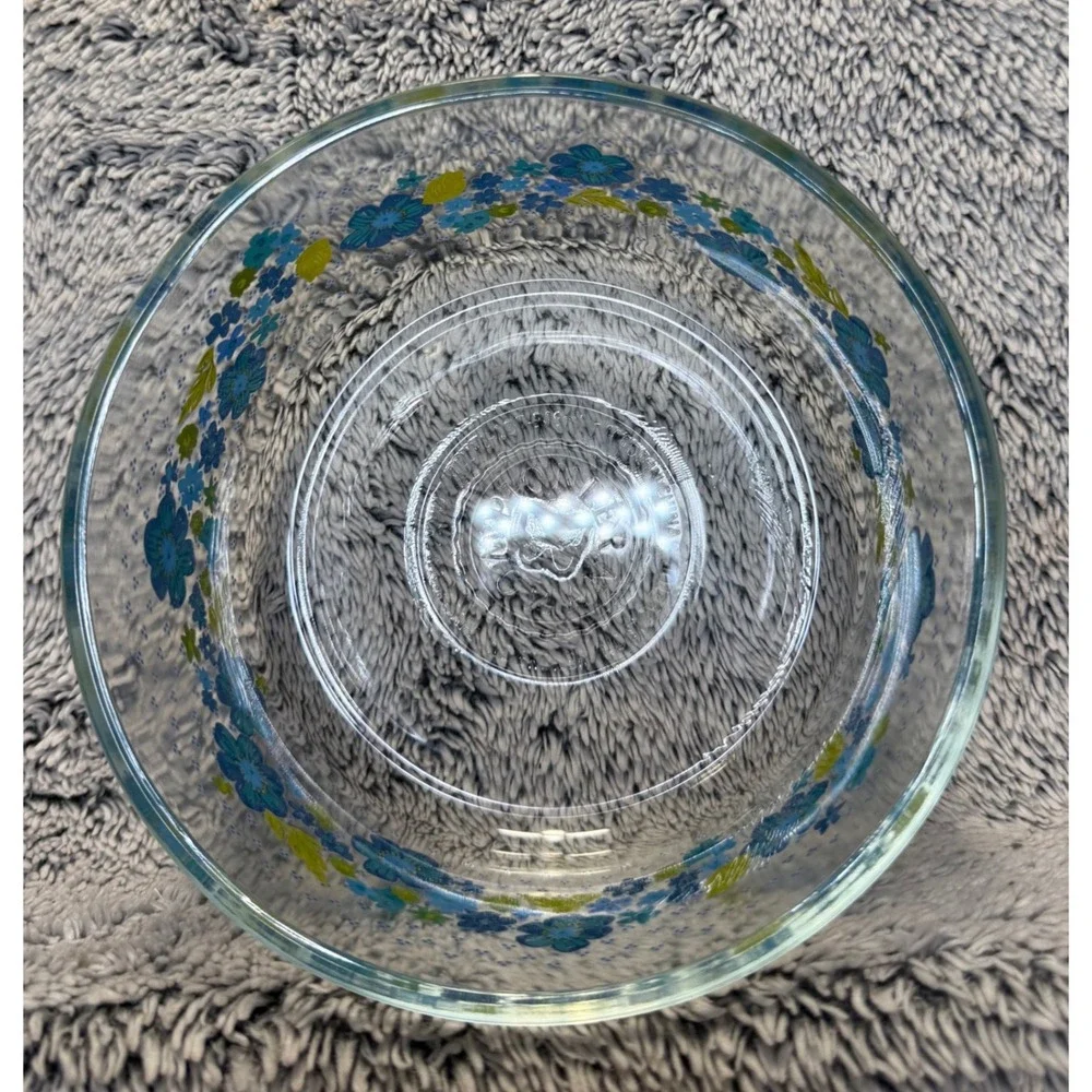 The Pioneer Woman Dazzling Dahlias Glass Storage Bowl 4‎ Cups 1 Qt No Lid Floral